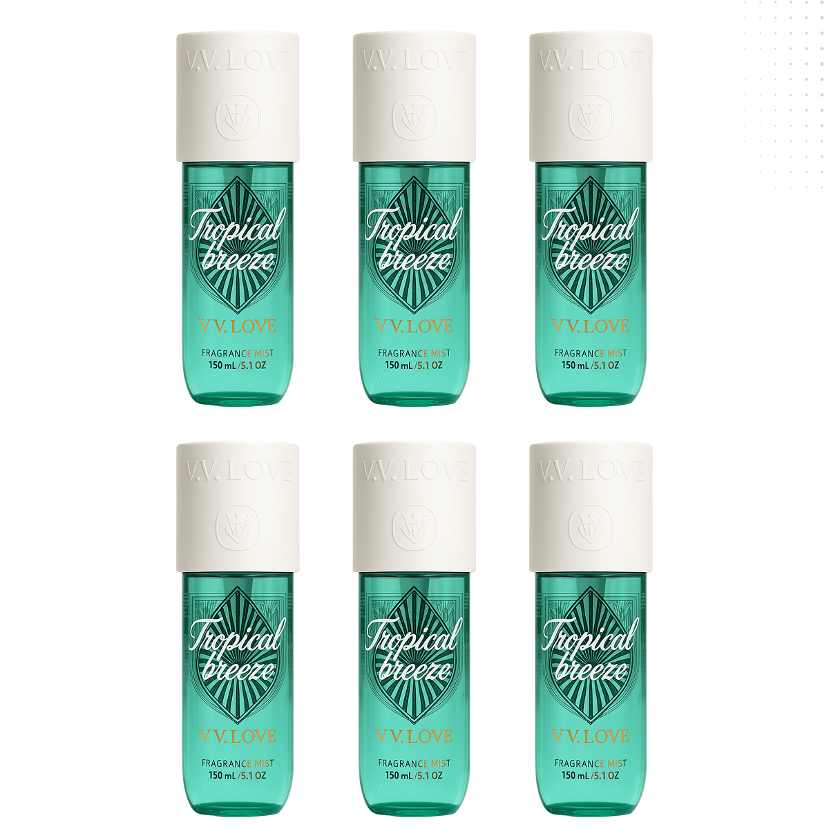 12*150ml Vv Love - Tropical Breeze - Fragrance Mist for Women