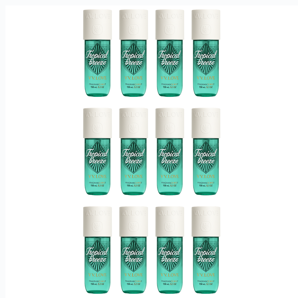 12*150ml Vv Love - Tropical Breeze - Fragrance Mist for Women