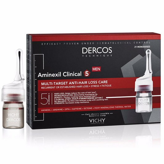 21*6ml Vichy - Dercos Aminexil Intensive 5 Men Sensitive Scalp 21 Ampoule de 6ml