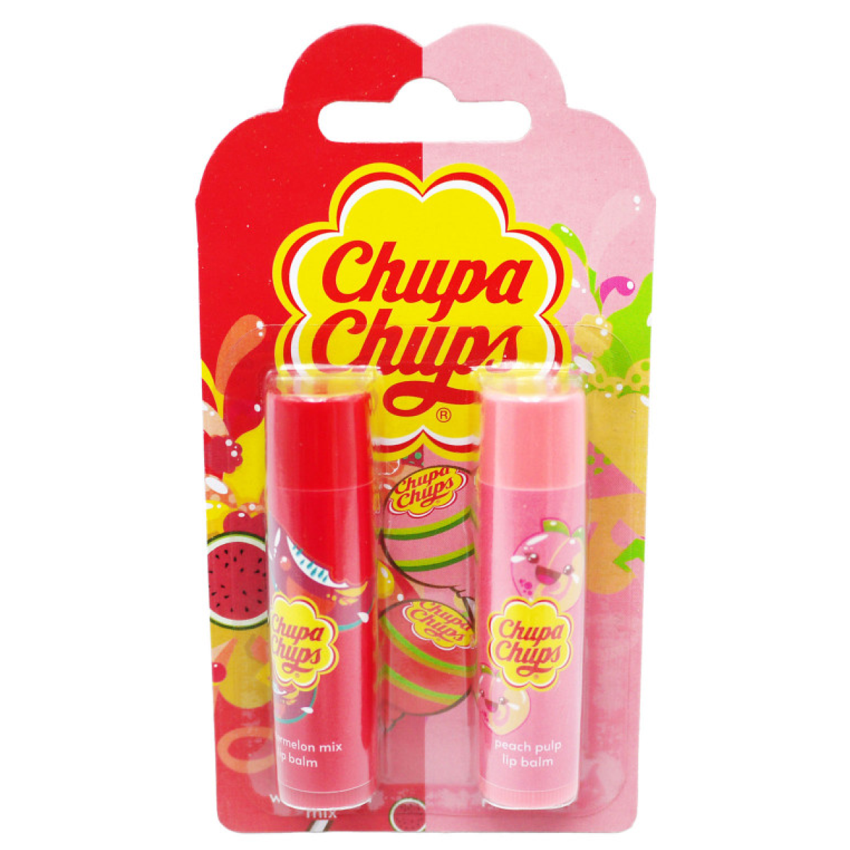 Chupa Chups - Watermelon Mix & Peach Pulp - Lip Balm