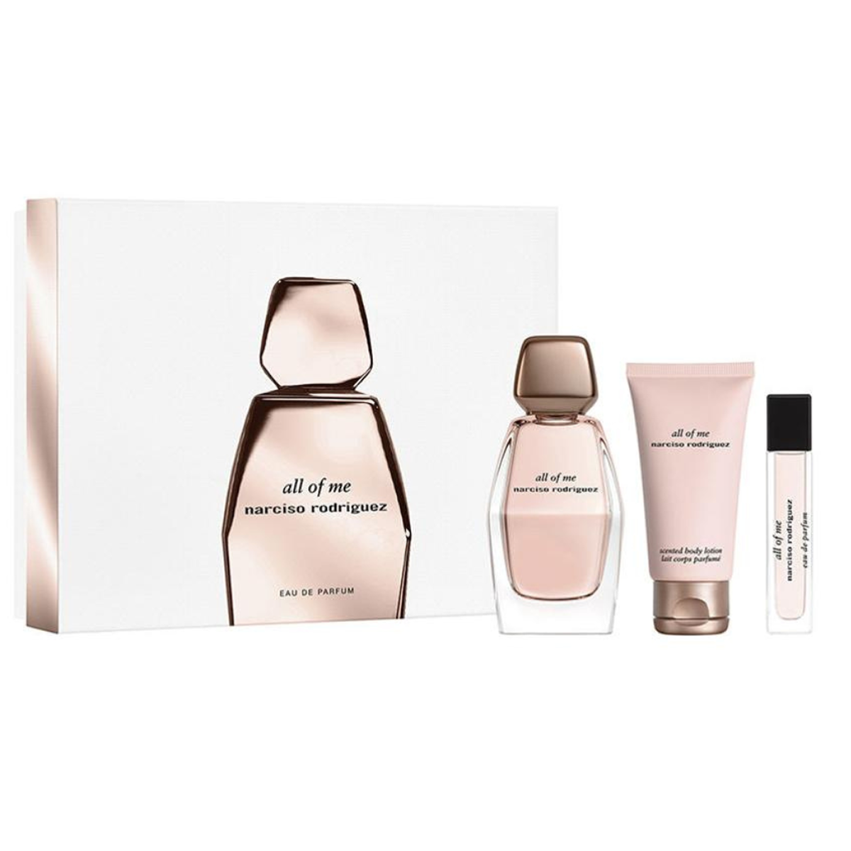 Parfum 90ml + Gel 50ml + Body Lotionle 50ml Narciso Rodriguez - All Of Me - Gift Set for Women Eau de Parfum 90 ml + Shower Gel 50 ml + Body Lotionle 50 ml