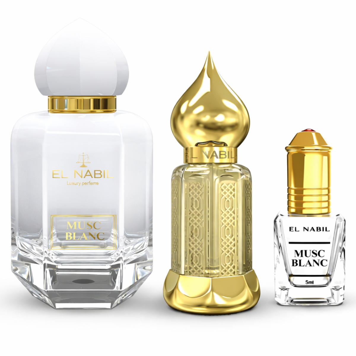 El Nabil - Musc Blanc - Gift Set Prestige 65ml + 12ml Parfum +5ml