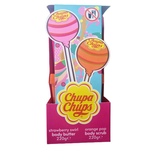 Chuppa Chups - Gift Set Cream Corporel Strawberry Swirl & Exfoliating Scrub Corporel Orange Pop