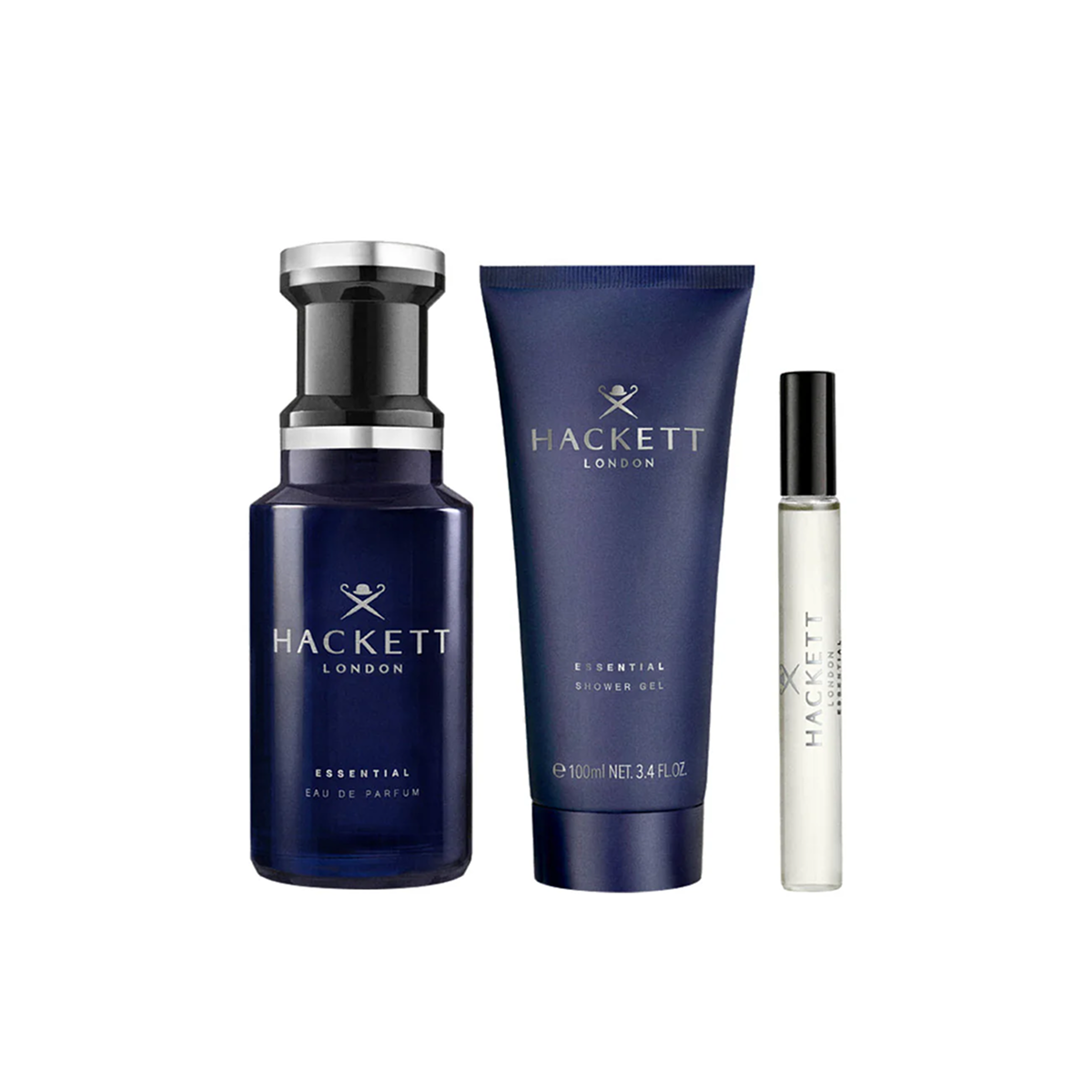 Hackett - Coffret Essential pour Homme - Eau de Parfum 100 ml + Shower Gel 100 ml + Eau de Parfum 10 ml