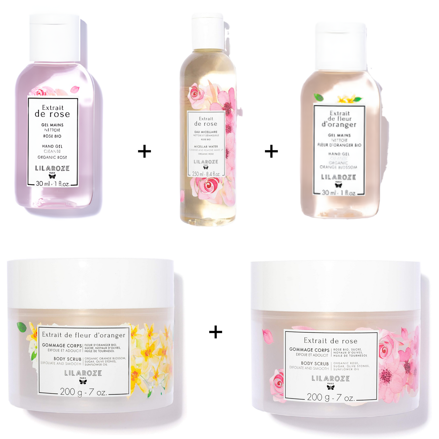 Lilaroze Paris - Complete Body and Hand Care Pack with Orange Blossom and Rose Extracts