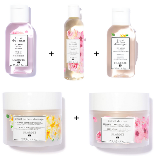 Lilaroze Paris - Complete Body and Hand Care Pack with Orange Blossom and Rose Extracts
