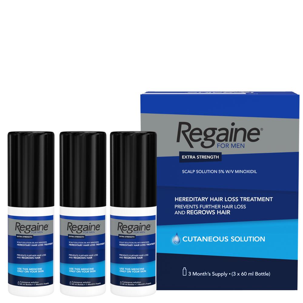 Cosmétiques Extra Strangth 5% Minoxidil 3mois D'utilisations 3* de la marque Regaine mixte 60ml