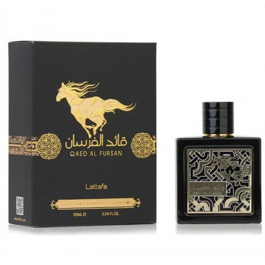 Perfume Qaed Al Fursan Black by Lattafa mixed 90 ml