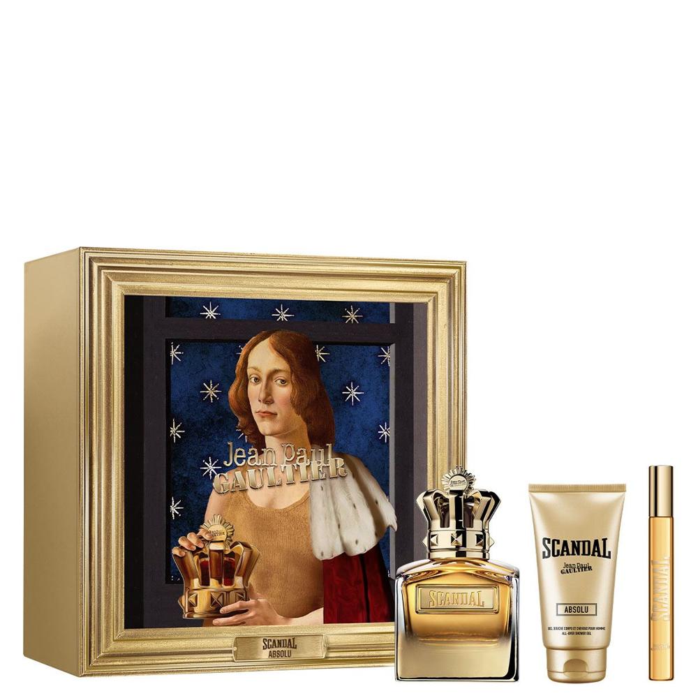 Jean Paul Gaultier - Scandal for Men Absolute Perfume 100ml + Shower Gel 75ml + Travel 10ml