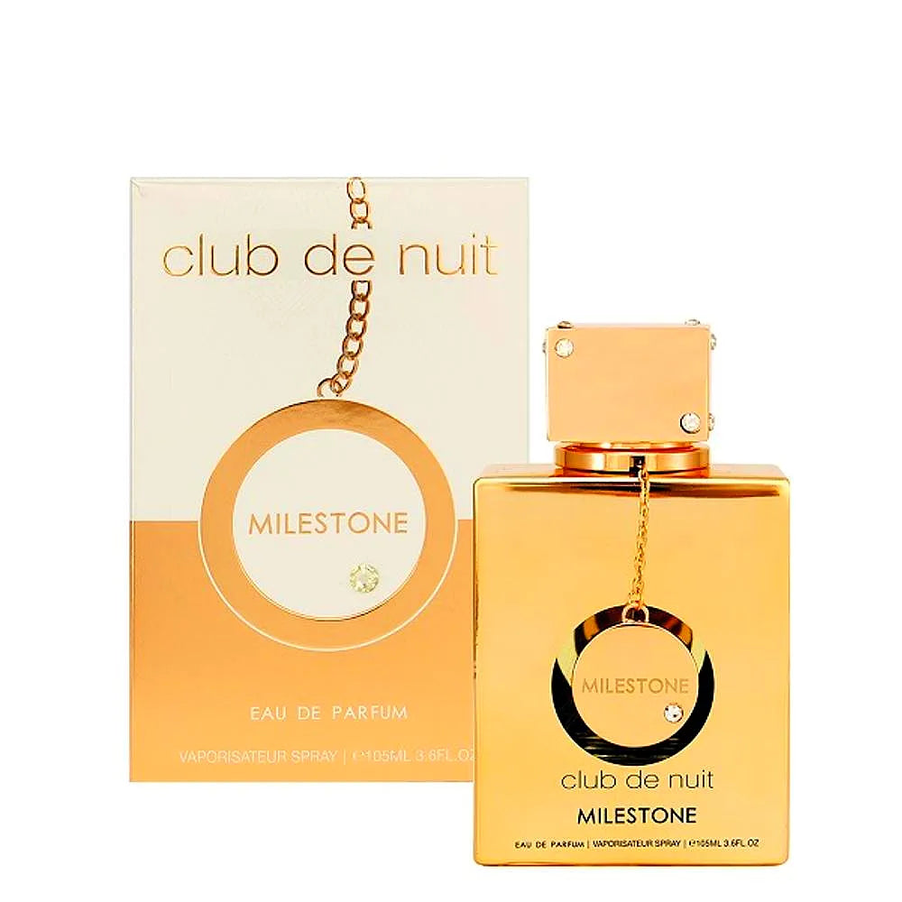 Armaf Club de Nuit Milestone Eau de Parfum Mixte bottle with sleek design and elegant packaging.