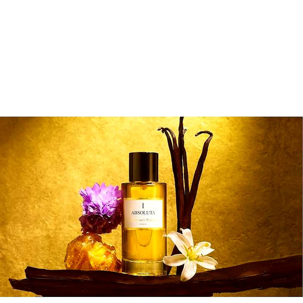 Luxurious Collection Prestige Absoluta Eau de Parfum Mixte bottle with elegant design and golden accents.