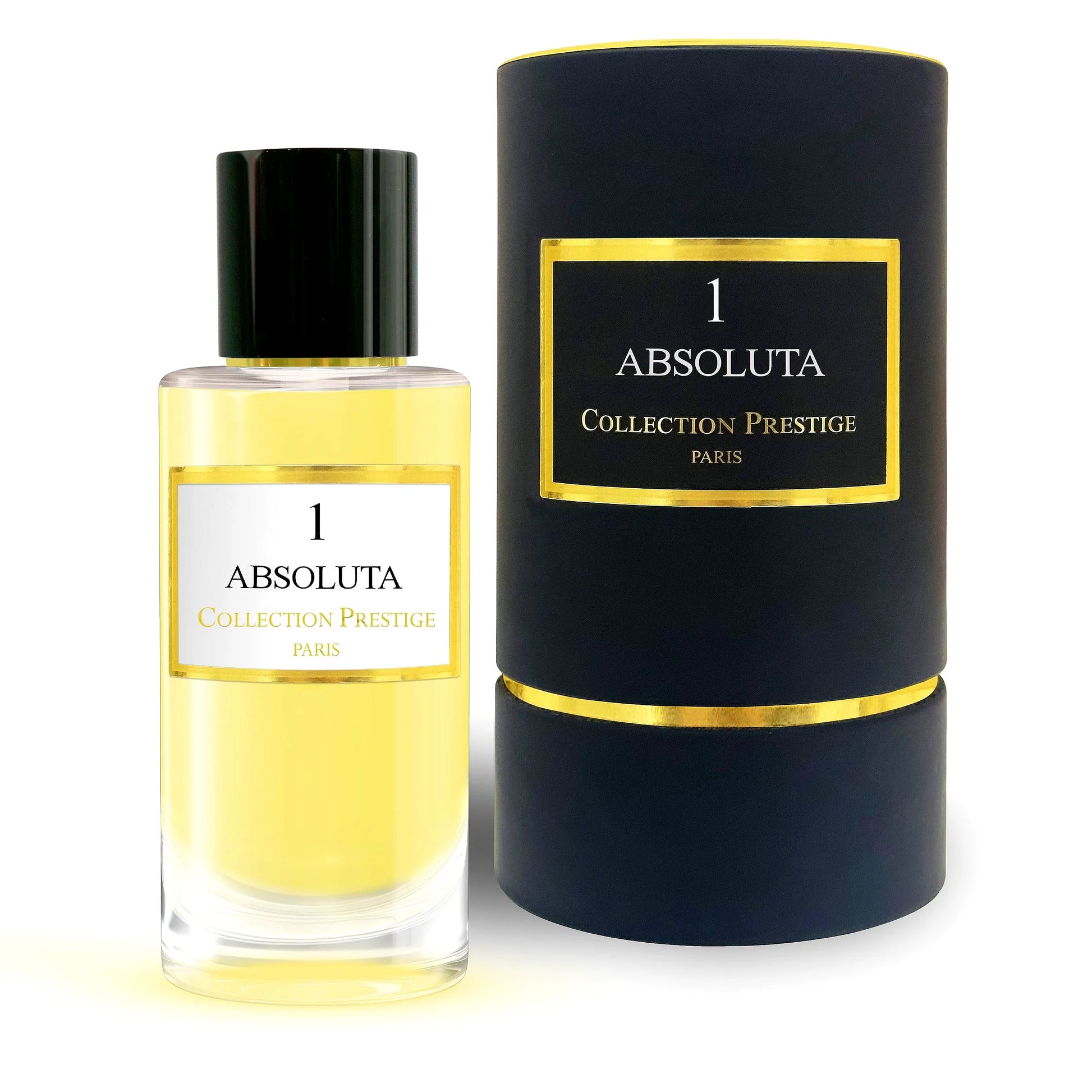 Collection Prestige - Absoluta - Eau de Parfum Mixte fragrance bottle with elegant design, golden accents, and luxurious packaging.
