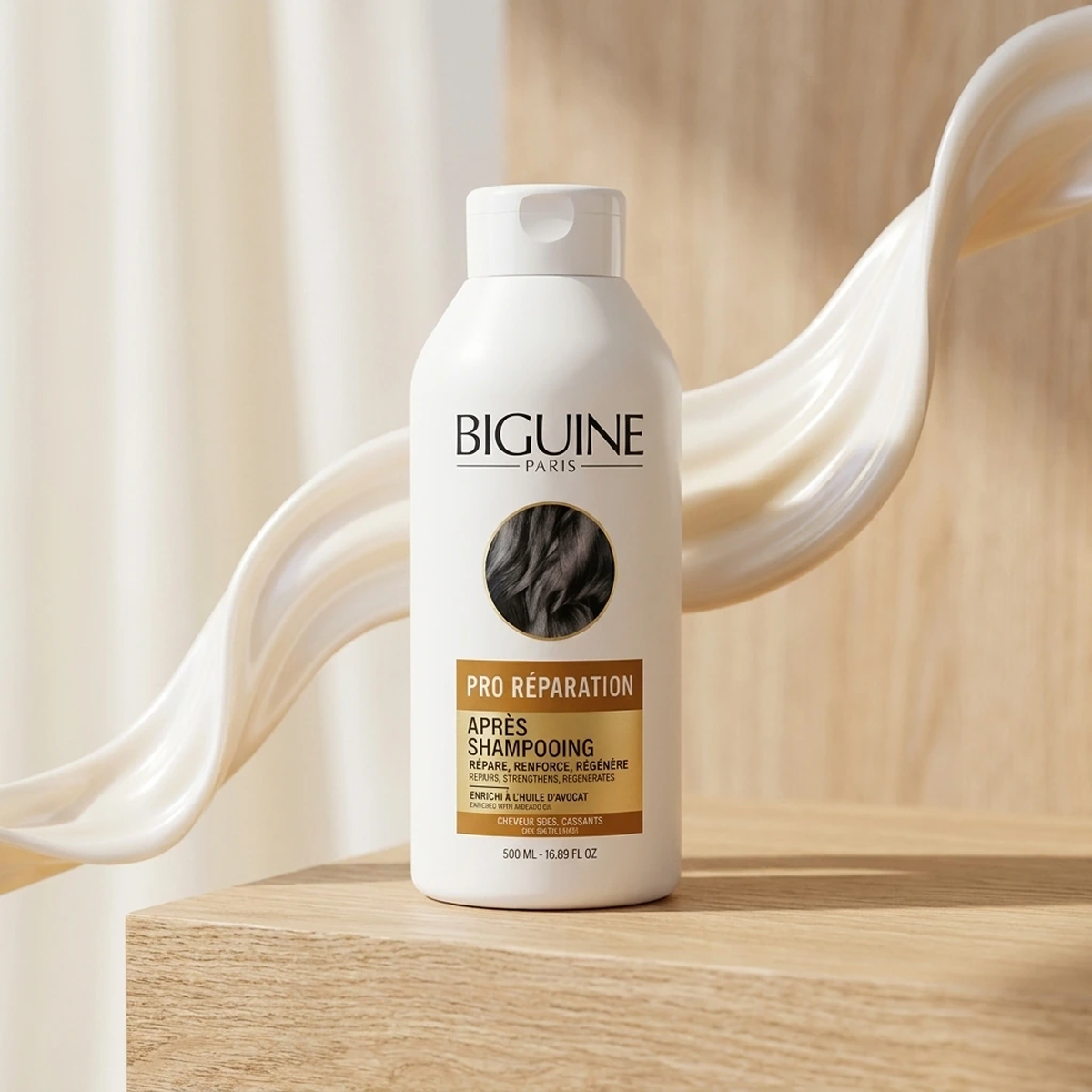 500ml Biguine Paris - Après-Shampooing Pro Réparation Cheveux Secs et Cassants