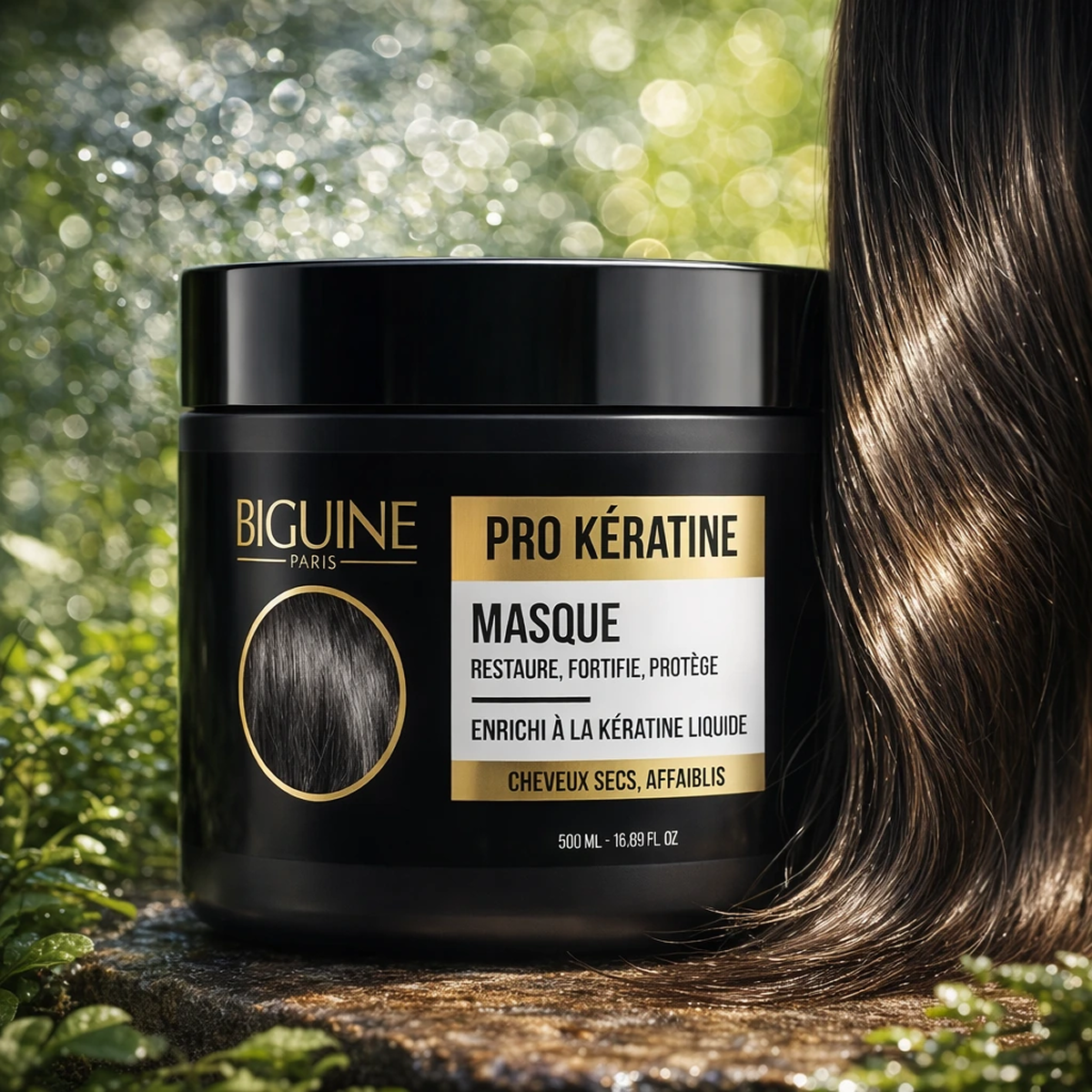 500ml Biguine Paris - Masque Pro Kératine Cheveux Secs Affaiblis