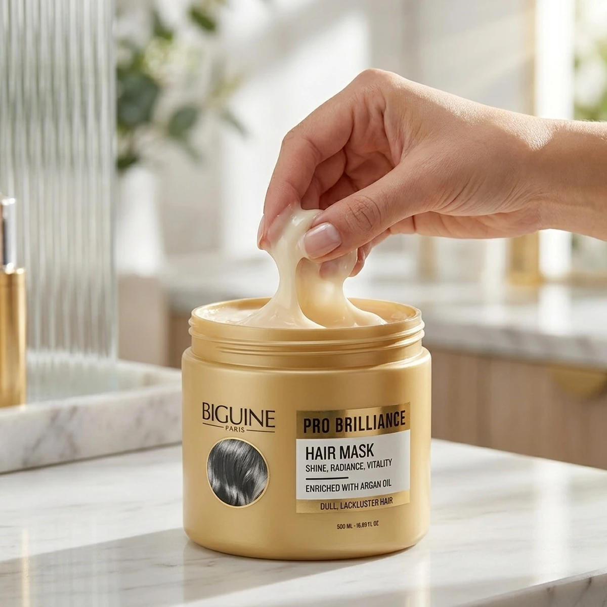 500ml Biguine Paris - Pro  Brillance - Masque Cheveux Sans Eclat Ternes