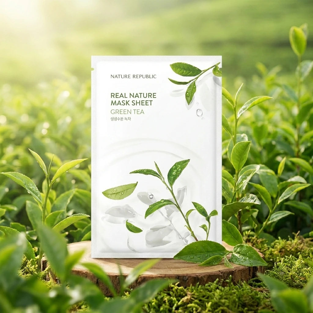 Nature Republic - Real Nature Sheet - Mask Green Tea