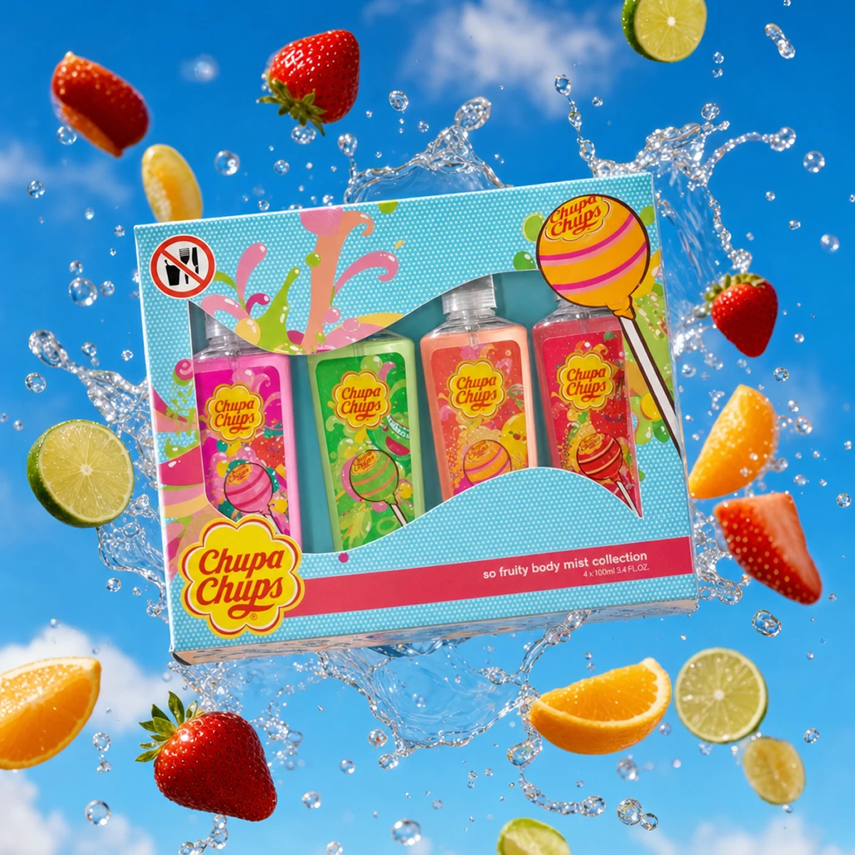 4*100ml Chupa Chups - Coffret So Fruity Mist Collection 4 X 100ml