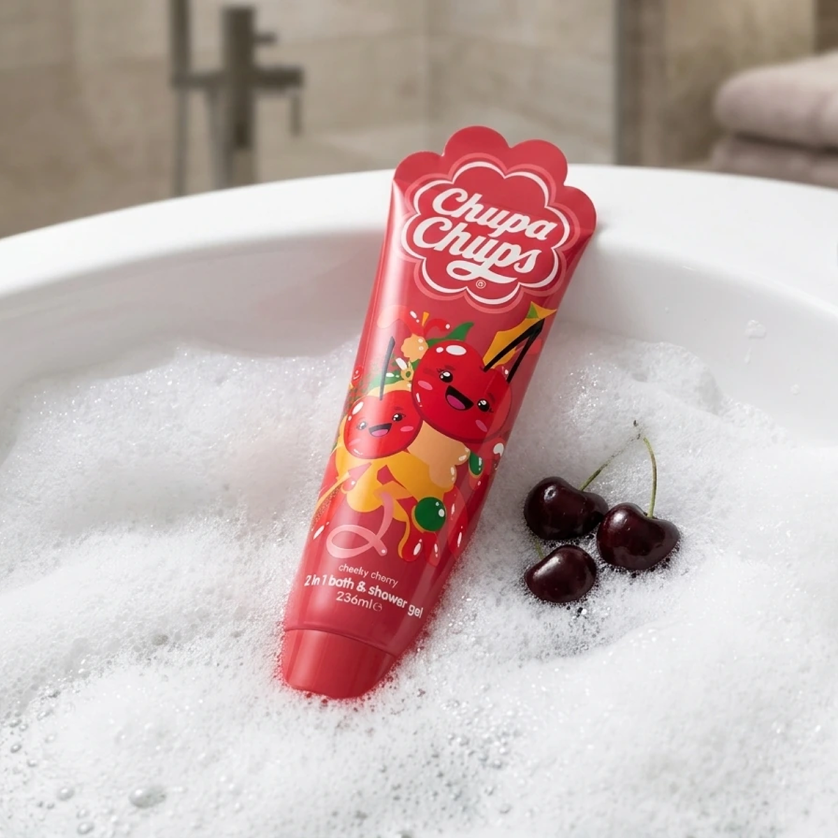 236ml Chupa Chups - Cheeky Cherry - Gel douche 2 en 1