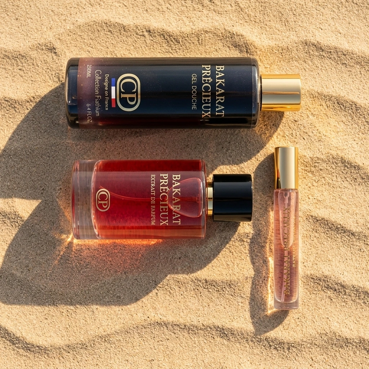Collection Platinium - Gift Set Bakarat Précieux Perfume Extract 100ml + Shower Gel 250ml + Extrait 10ml