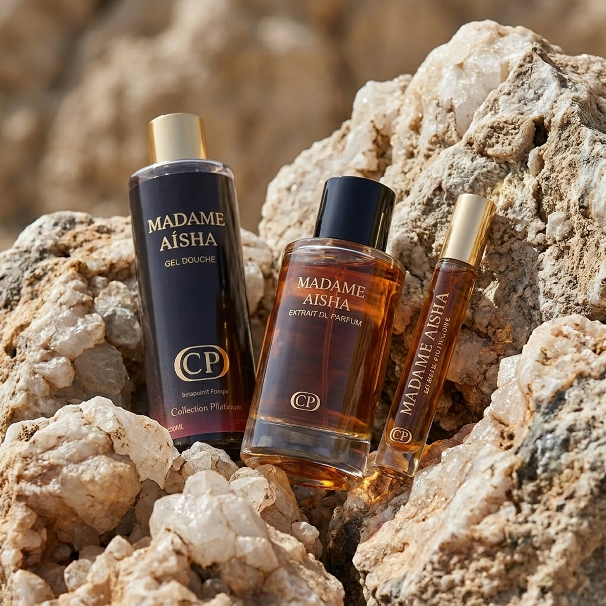 Collection Platinium - Gift Set Madame Aïsha Perfume Extract 100ml + Shower Gel 250ml + Extrait 10ml