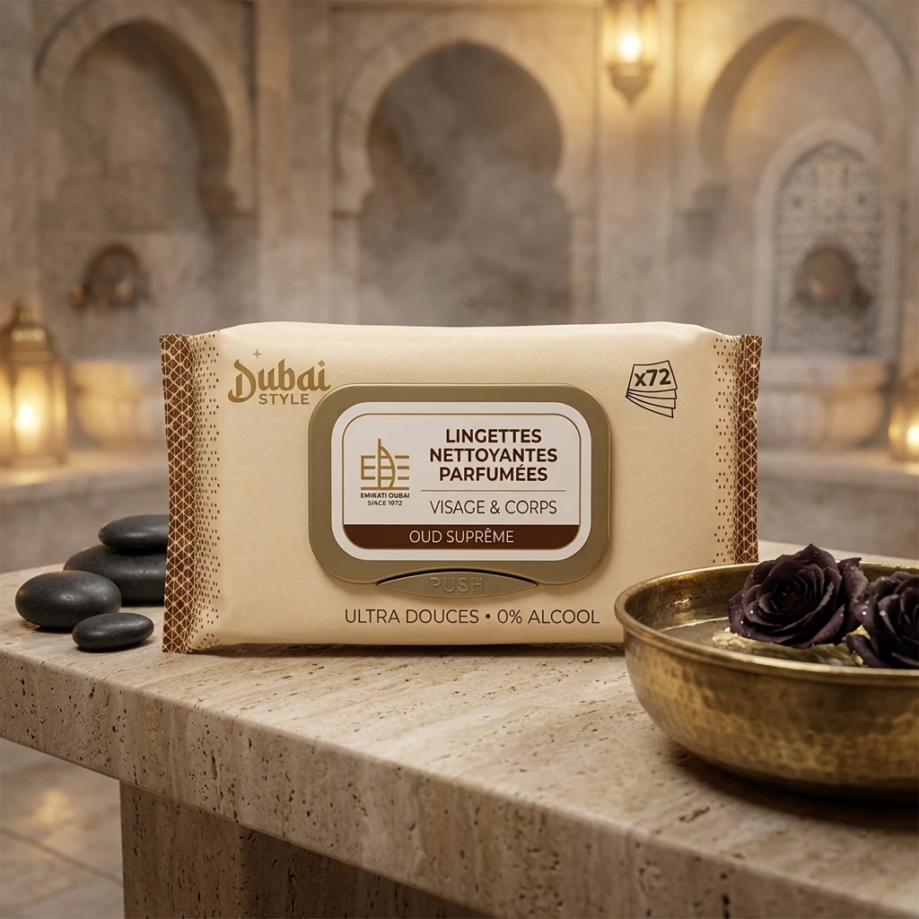 Dubai Style - Oud Sûpreme - Scented Wet Wipes X72 Face et Body
