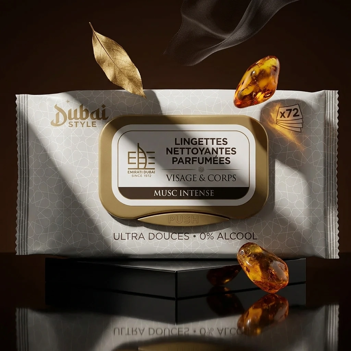 Dubai Style - Musc Intense - Scented Wet Wipes Face et Body X72
