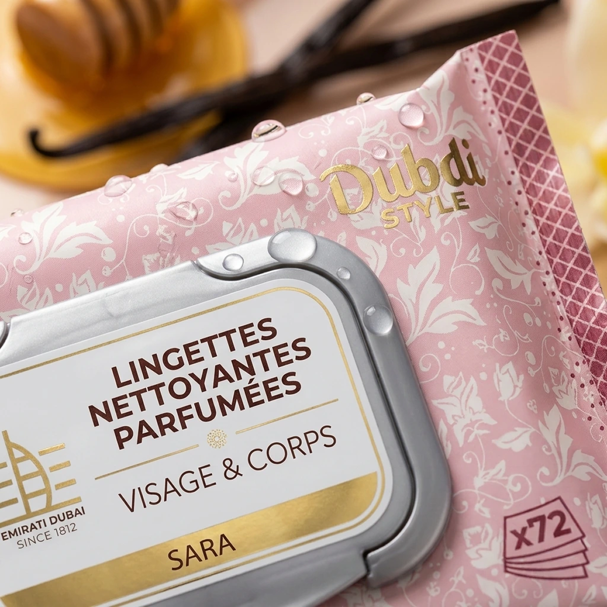 Dubai Style - Sara - Scented Wet Wipes Face et Body x72 Lingette