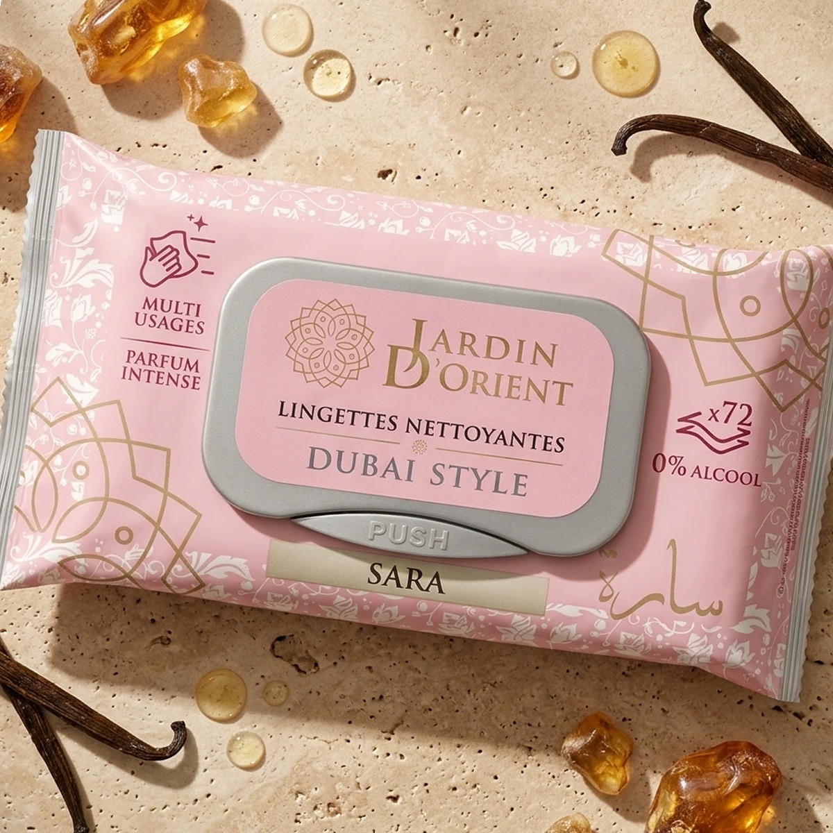 Dubai Style - Sara - Scented Wet Wipes Face et Body x72 Lingette