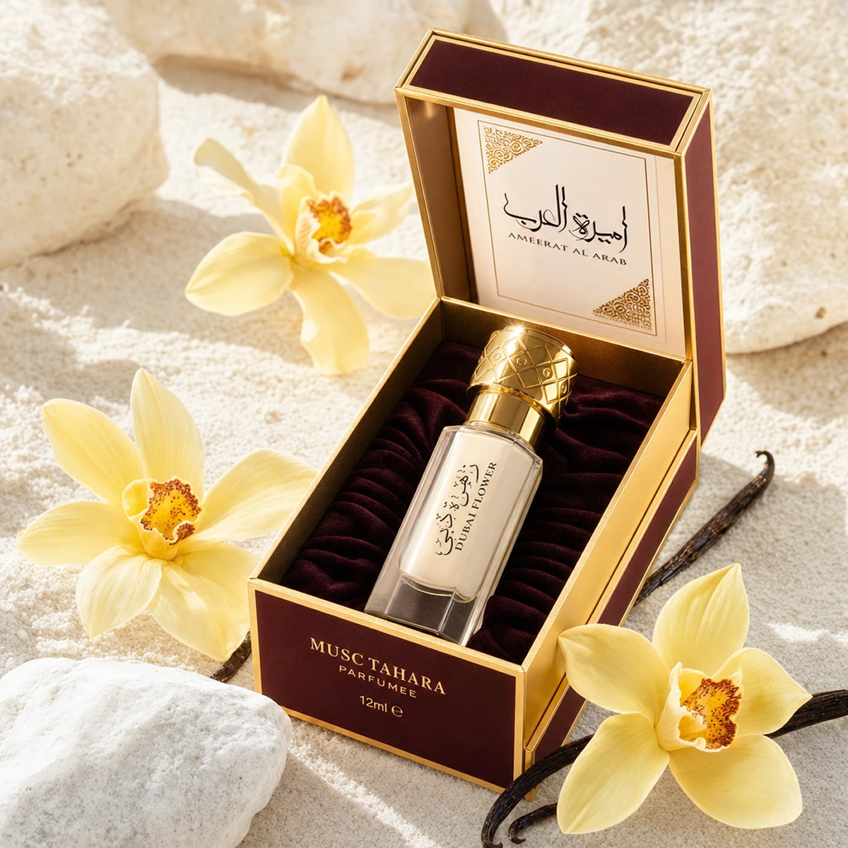 12ml Dubaï Flower - Musc Tahara Ameerat Al Arab - Concentré de Parfum Mixte