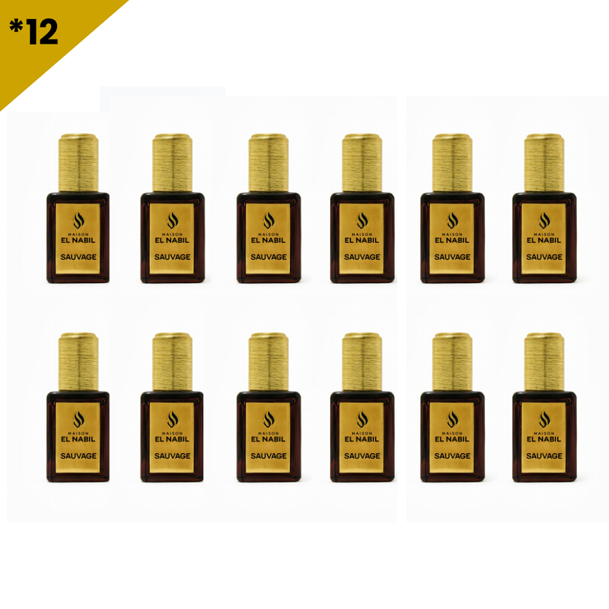 12*5ml el Nabil - Sauvage - Parfum Concentrate Sans Alcool